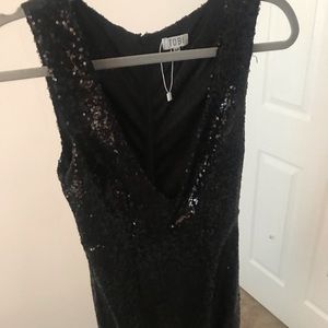 TOBI Dress - Size Small - Black Sequins / Glitter